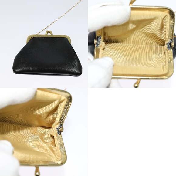 DIOR Shoulder Bag Leather Black Gold - Picture 13 of 14